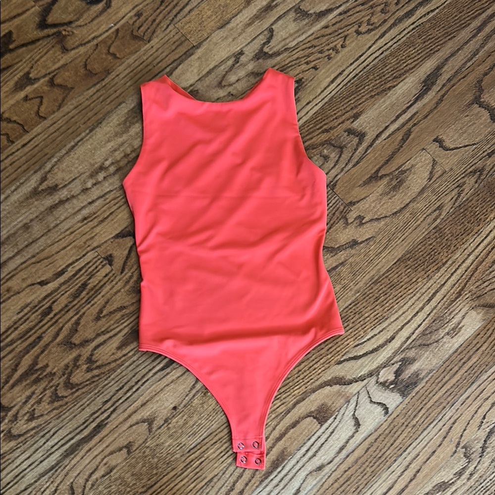 Coral Sleeveless Bodysuit